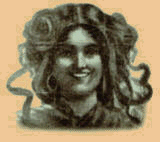 Portrait de fille de Trvise en cramique polychrome.