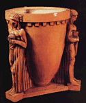 Vase with caryatids by  Arturo Martini.